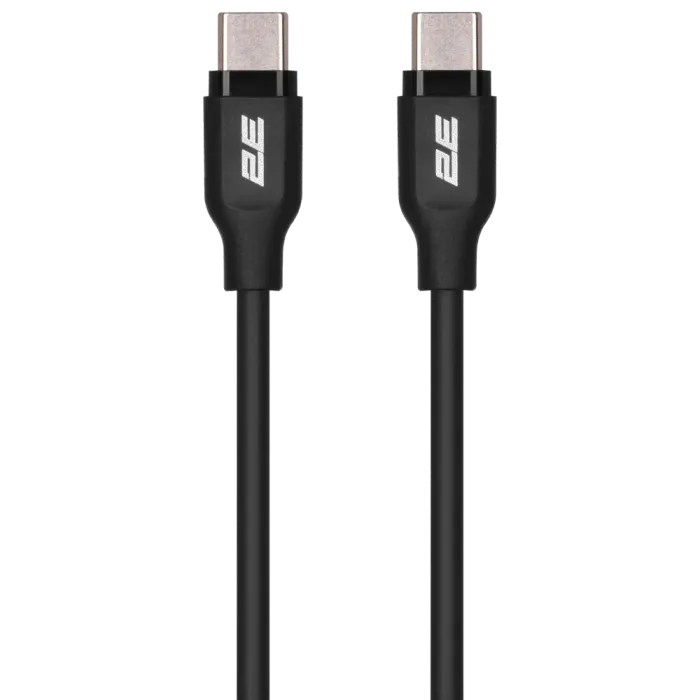 2E Type-C Glow USB-C > USB-C Кабель заряджання/синхронізації 1м 60Вт чорний