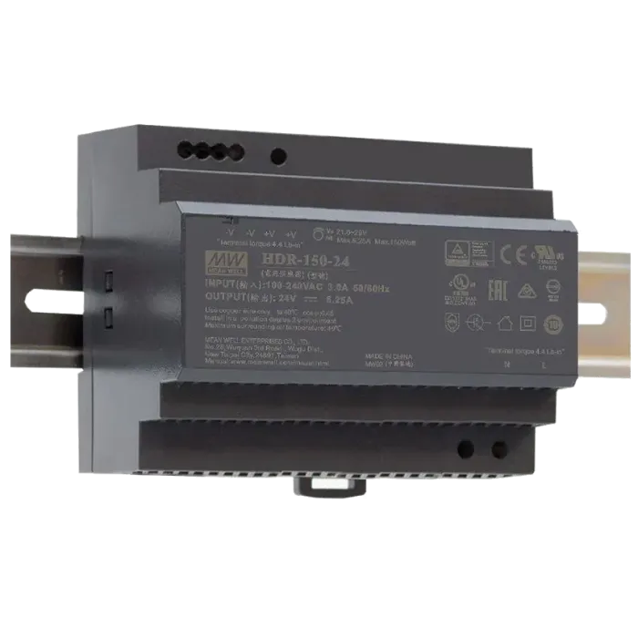 MeanWell HDR-150-24 Блок живлення (24B 6.25 А для монтажа на DIN рейку)