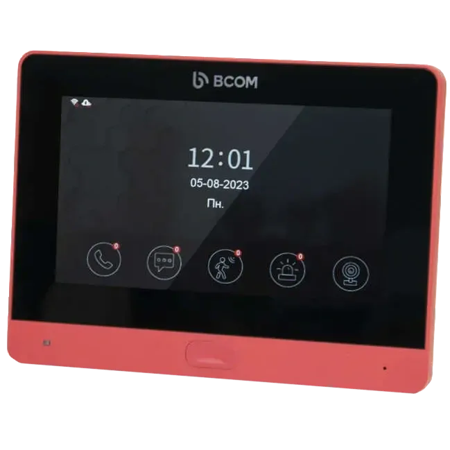 BCOM BD-760FHD/T Red Відеодомофон