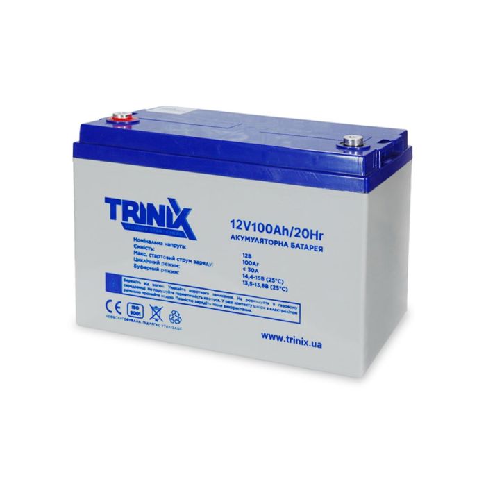Trinix 12V100Ah/20Hr AGM Акумуляторна батарея 12В 100Аг свинцево-кислотна