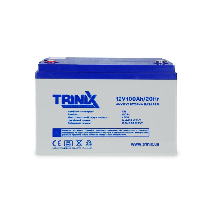 Trinix 12V100Ah/20Hr AGM Акумуляторна батарея 12В 100Аг свинцево-кислотна
