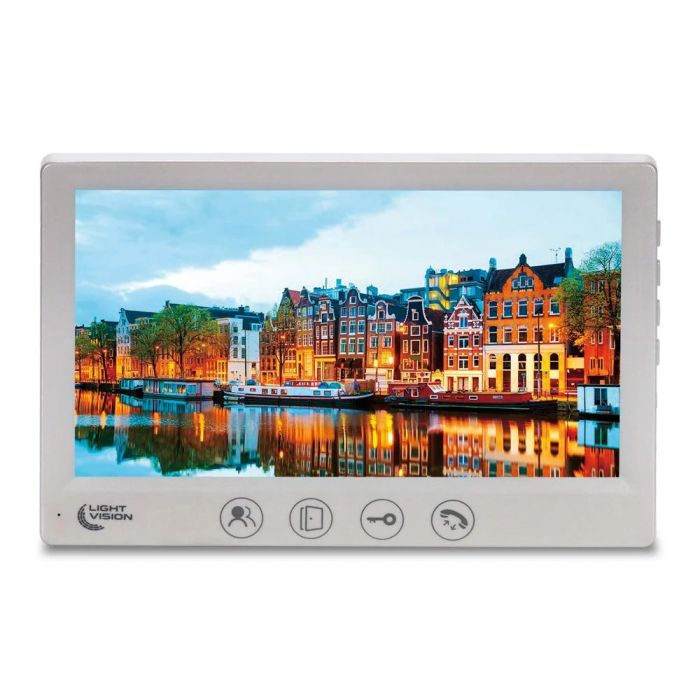 Комплект відеодомофона Light Vision: домофон 7" AMSTERDAM FHD White та відеопанель 2Mp White