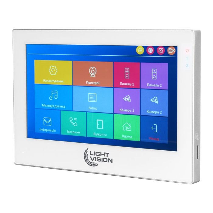 Відеодомофон 7" WiFi Tuya Light Vision SINGAPORE FHD White