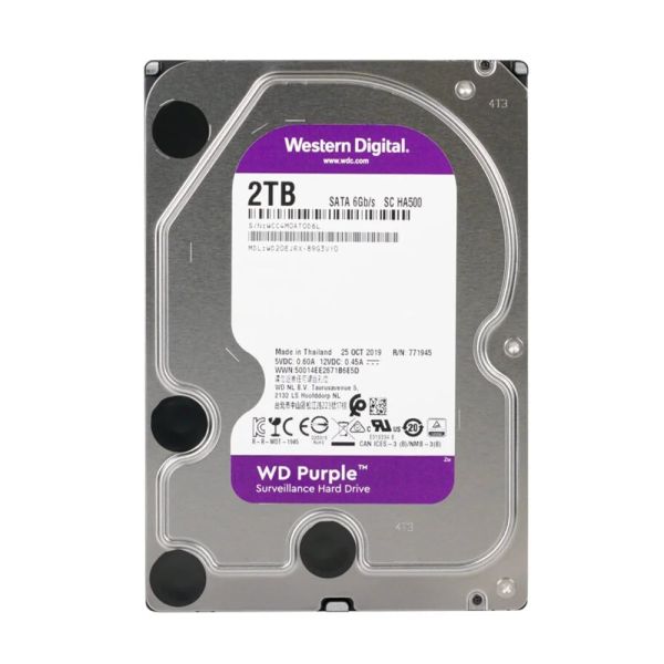 Жорсткий диск 3.5" 2TB 64MB Western Digital Purple WD20EJRX