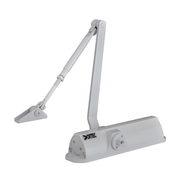 Дверний доводчик Dortec DT-83H White з фіксацією дверей у відчиненому положенні