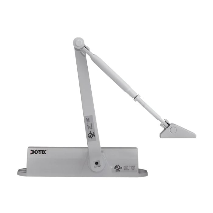 Дверний доводчик Dortec DT-83H White з фіксацією дверей у відчиненому положенні