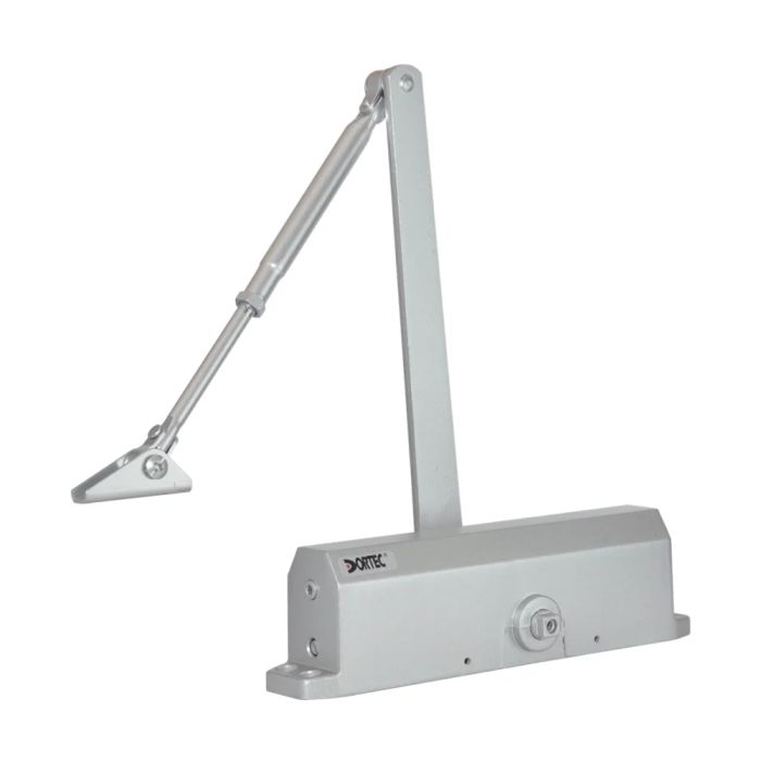 Дверний доводчик Dortec DT-516H Silver з фіксацією дверей у відчиненому положенні
