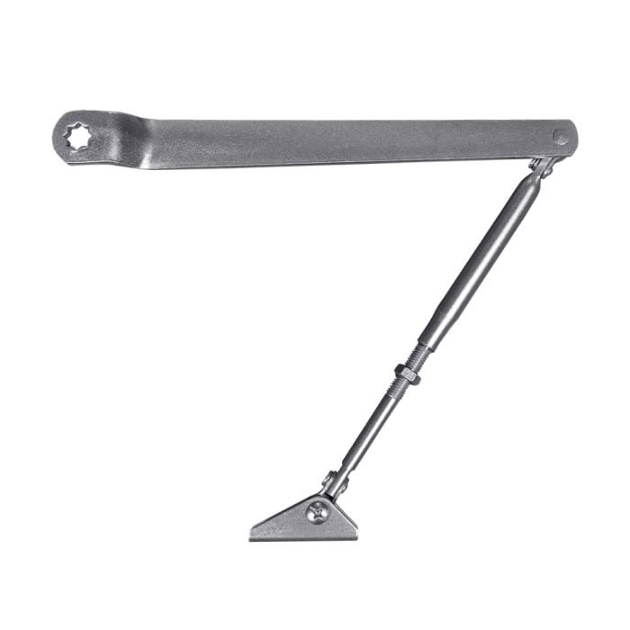 Коліно для доводчиків Dortec DT65ARM Silver з фіксацією дверей у відчиненому положенні