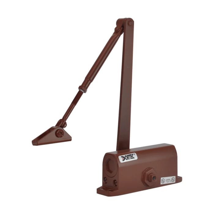 Дверний доводчик Dortec DT-62H Brown з фіксацією дверей у відчиненому положенні