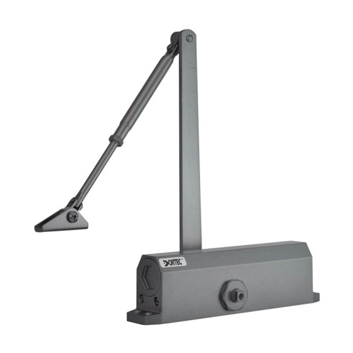 Дверний доводчик Dortec DT-65H Graphite з фіксацією дверей у відчиненому положенні