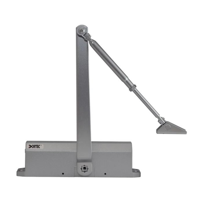 Дверний доводчик Dortec DT-536H Silver з фіксацією дверей у відчиненому положенні
