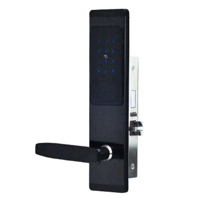 Замок електромеханічний автономний Trinix TRL-5102BT Black Left з Bluetooth і зчитувачем Mifare