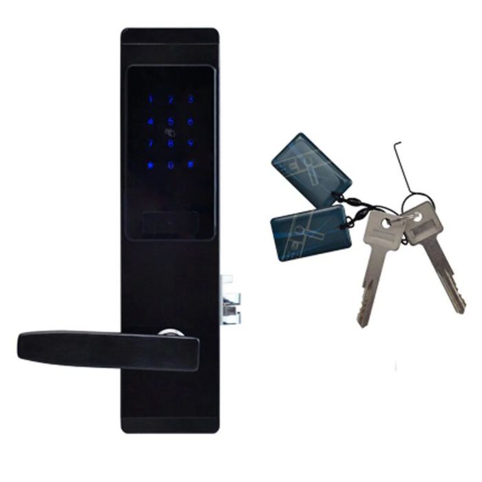 Замок електромеханічний автономний Trinix TRL-5102BT Black Left з Bluetooth і зчитувачем Mifare