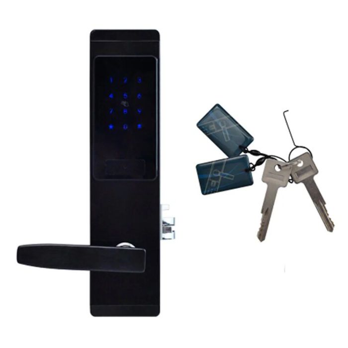 Замок електромеханічний автономний Trinix TRL-5102BT Black Right з Bluetooth і зчитувачем Mifare