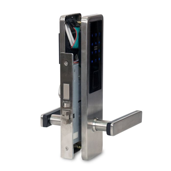 Замок електромеханічний автономний Trinix TRL-5302BT Silver з Bluetooth і зчитувачем Mifare