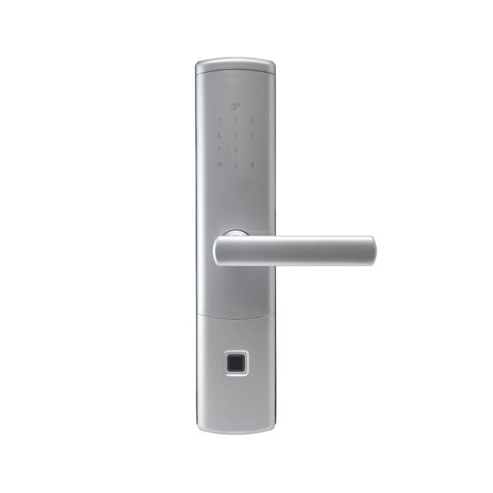 Замок біометричний автономний Trinix TRL-5111BTF Silver Right з Bluetooth, зчитувачем відбитків пальців і карт Mifare
