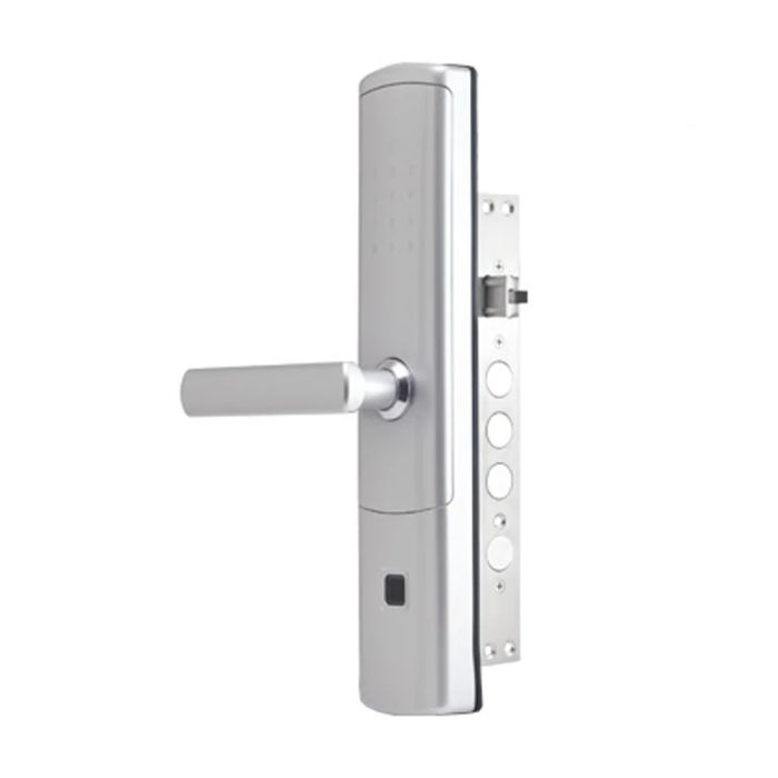 Замок біометричний автономний Trinix TRL-5111BTF Silver Right з Bluetooth, зчитувачем відбитків пальців і карт Mifare