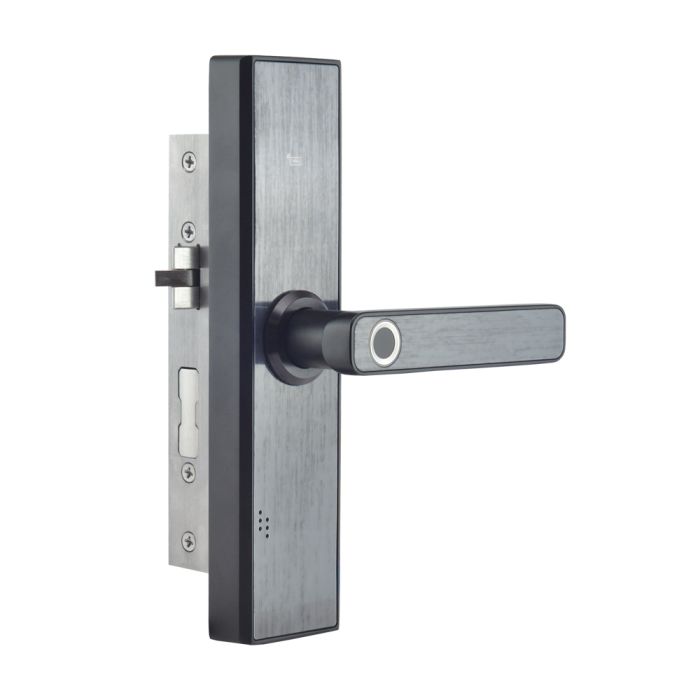 Замок біометричний автономний Trinix TRL-5108BTF Black Right з Bluetooth, зчитувачем відбитків пальців і карт Mifare