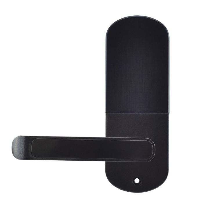 Замок біометричний автономний Trinix TRL-5107BTF Black Right з Bluetooth, зчитувачем відбитків пальців і карт Mifare