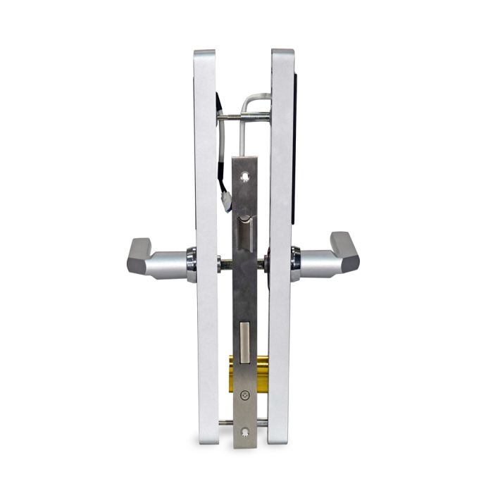 Замок біометричний автономний Trinix TRL-5105BTF Silver Left з Bluetooth, зчитувачем відбитків пальців і карт Mifare