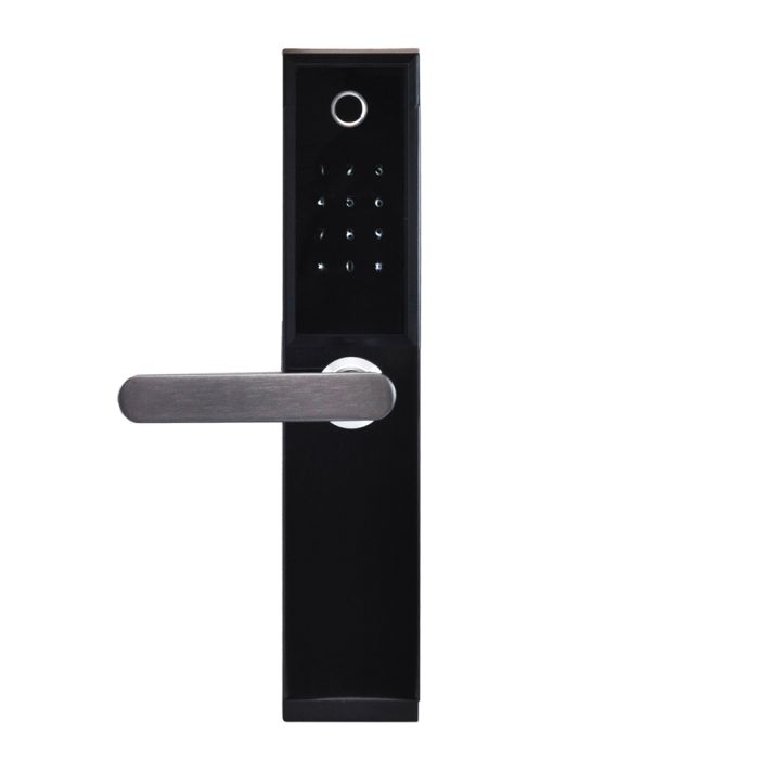 Замок біометричний автономний Trinix TRL-5104BTF Black Left з Bluetooth, зчитувачем відбитків пальців і карт Mifare