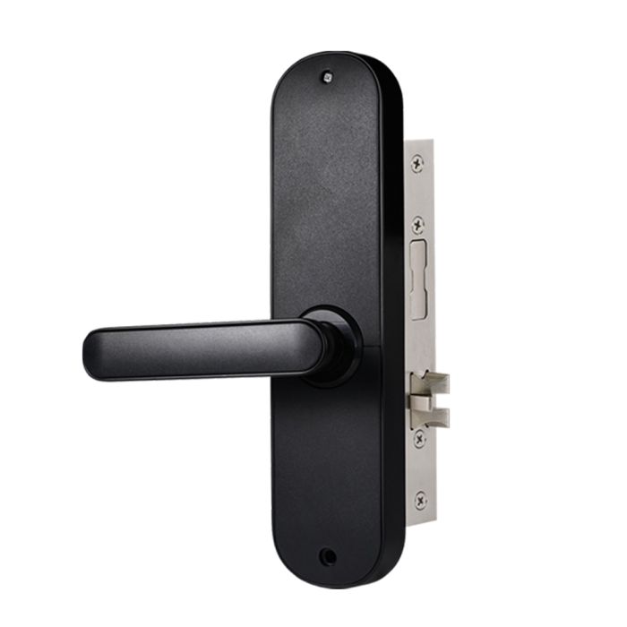 Замок біометричний автономний Trinix TRL-5103BTF Black Right з Bluetooth, зчитувачем відбитків пальців і карт Mifare