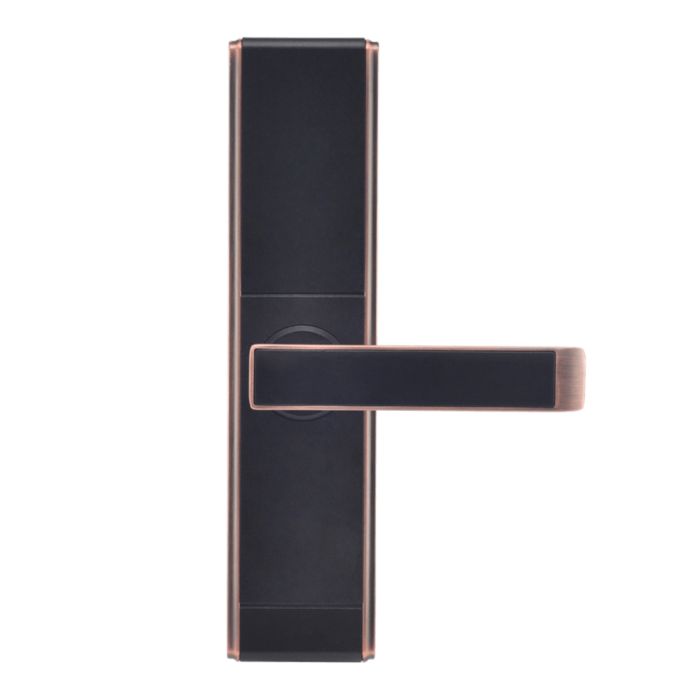 Замок біометричний автономний Trinix  TRL-5109BTF Red Bronze Left з Bluetooth, зчитувачем відбитків пальців і карт Mifare