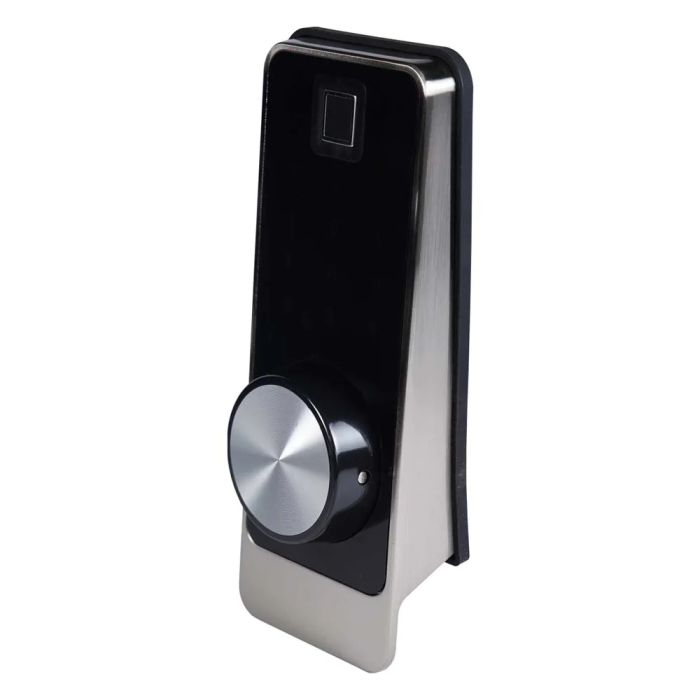 Замок біометричний автономний Trinix TRL-5203BTF Silver Right з Bluetooth, зчитувачем відбитків пальців і карт Mifare