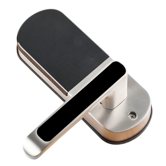 Замок біометричний автономний Trinix TRL-5107BTF Silver Left з Bluetooth, зчитувачем відбитків пальців і карт Mifare