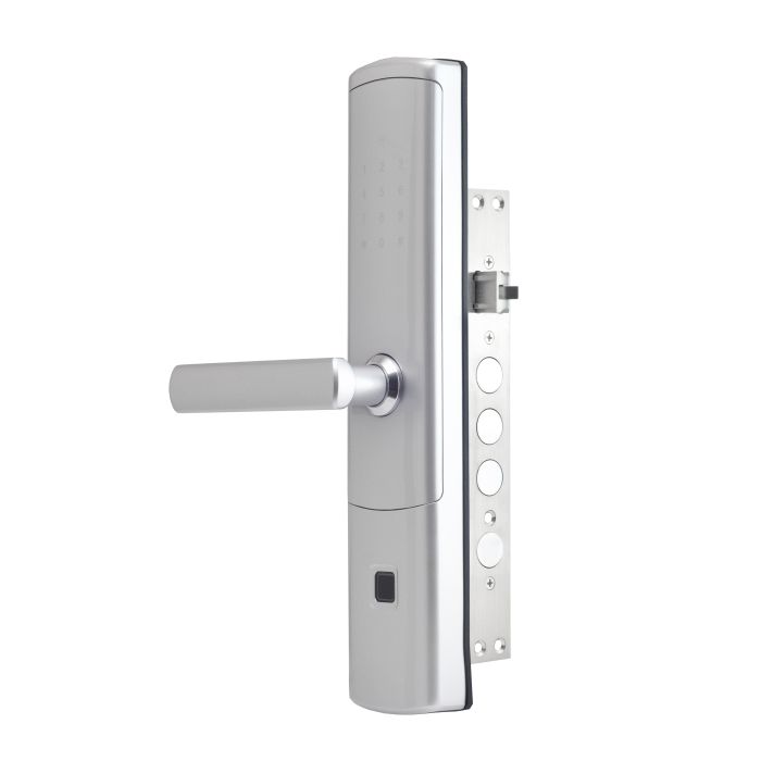 Замок біометричний автономний Trinix TRL-5111BTF Silver Left з Bluetooth, зчитувачем відбитків пальців і карт Mifare