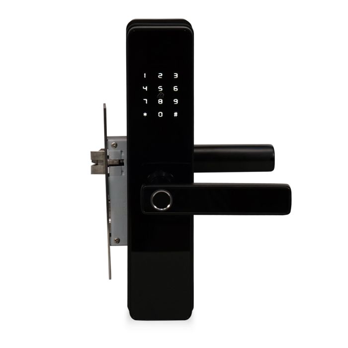 Замок біометричний автономний Trinix TRL-5303BTF Black з Bluetooth, зчитувачем відбитків пальців і карт Mifare