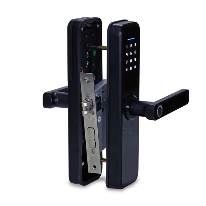 Замок біометричний автономний Trinix TRL-5305BTF Black з Bluetooth, зчитувачем відбитків пальців і карт Mifare