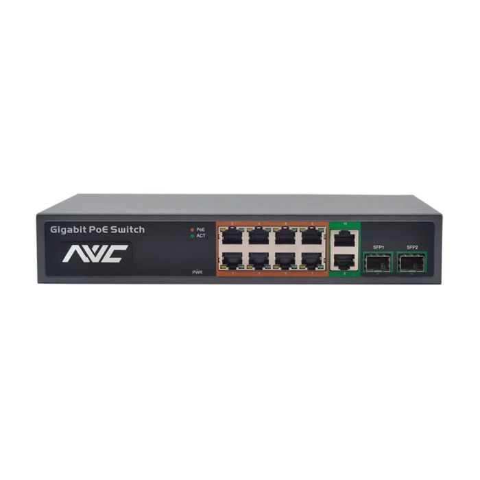 PoE-комутатор 10-портовий NVC-1008GSR