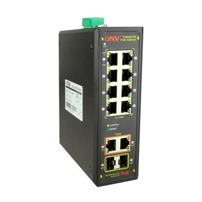 PoE-комутатор 10-портовий ONV-IPS7108PF Combo ports