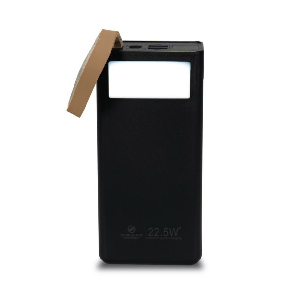 Повербанк 30000mAh Power Bank Kraft TPB-2330 Black 22.5W QC3.0 LED-ліхтар
