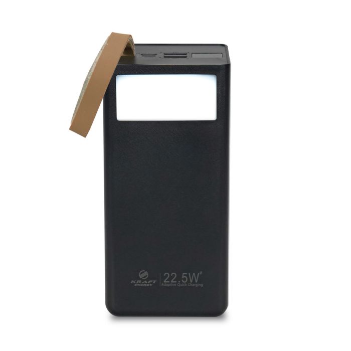Повербанк 50000mAh Power Bank Kraft TPB-2350 Black 22.5W QC3.0 LED-ліхтар