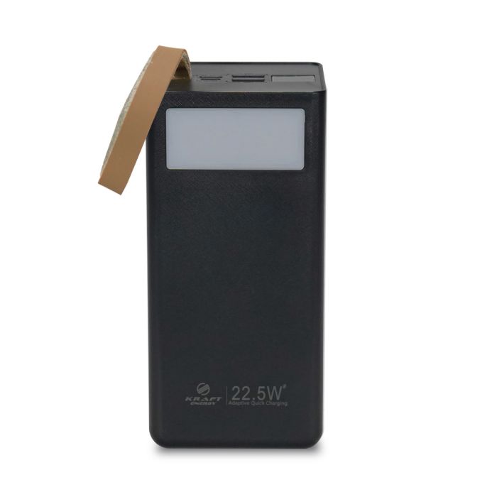 Повербанк 50000mAh Power Bank Kraft TPB-2350 Black 22.5W QC3.0 LED-ліхтар