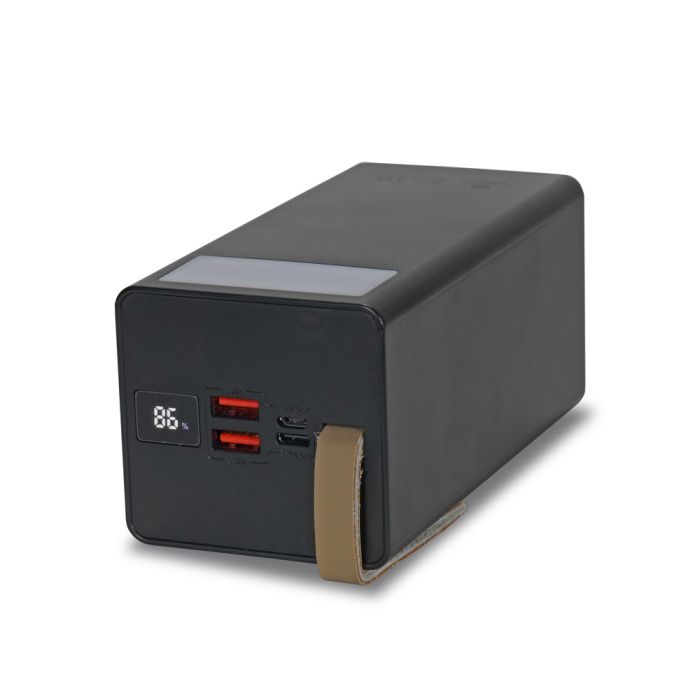 Повербанк 50000mAh Power Bank Kraft TPB-2350 Black 22.5W QC3.0 LED-ліхтар