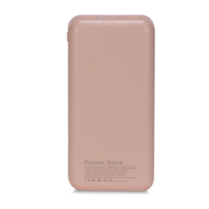 Повербанк 20000mAh Power Bank Kraft TPB-2020 Pink 22.5W QC3.0