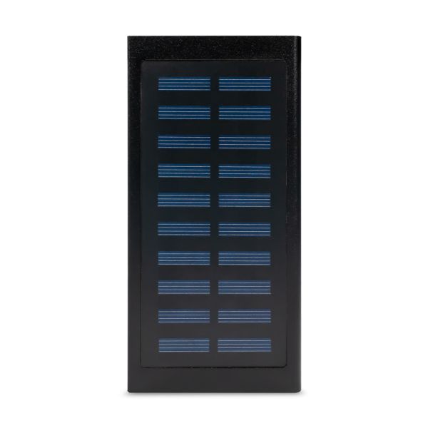 Повербанк з сонячною панеллю 20000mAh Power Bank Kraft KPB-1020SLIM Black LED-ліхтар