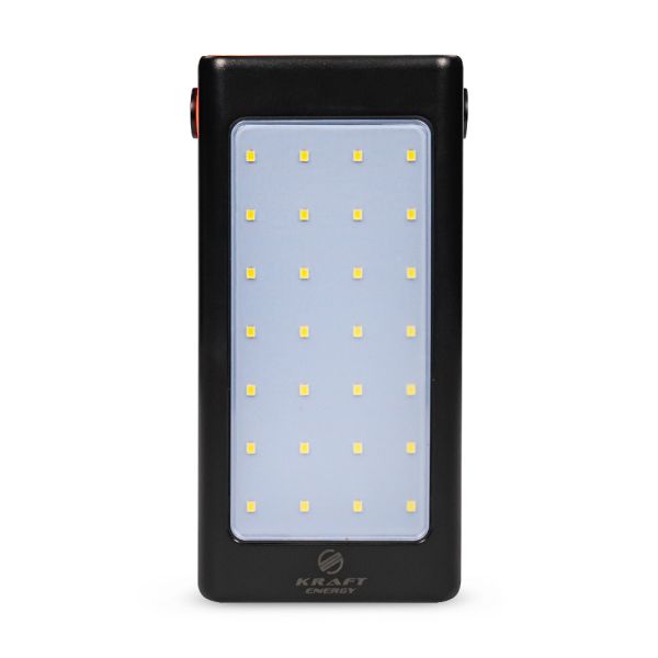 Повербанк 70000mAh Power Bank Kraft KPB-2470FCL Black 22.5W QC3.0 LED-ліхтар