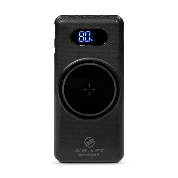 Повербанк 10000mAh Power Bank Kraft KPB-1110W Black бездротова зарядка