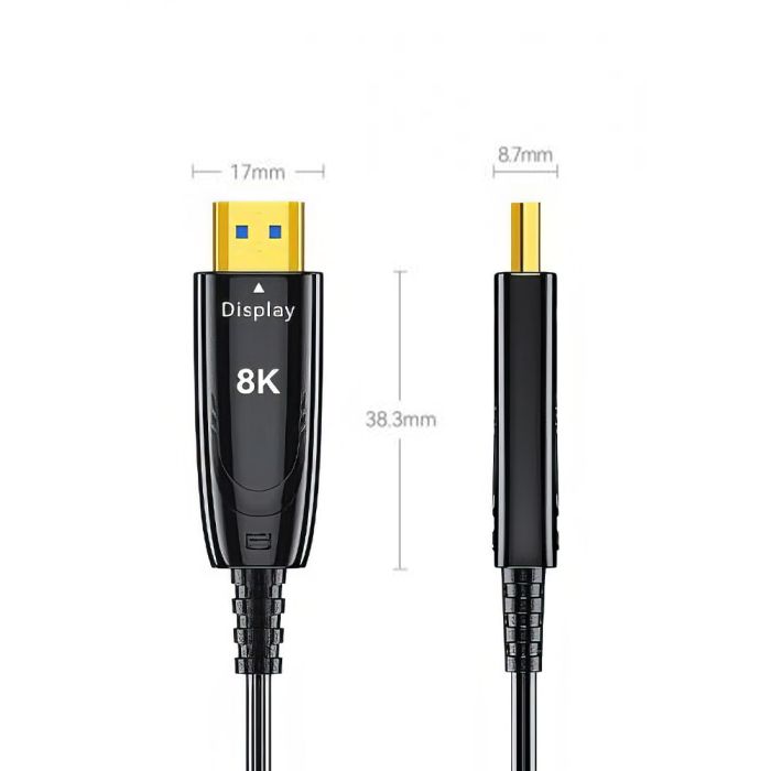 Кабель оптичний HDMI 2.1 50m Dtech DT-HOF8050