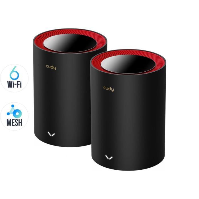 Маршрутизатор WiFi Mesh-система WiFi 6 2.5G Cudy M3000 Black (2-Pack) 2 штуки дводіапазонні AX3000