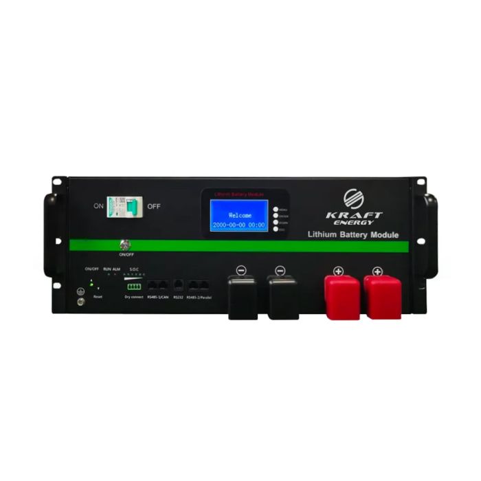 Акумуляторна батарея літій-залізо-фосфатна 48В 10240Втг Kraft KRF-48/200BRM LiFePO4 монтаж в стійку 19"