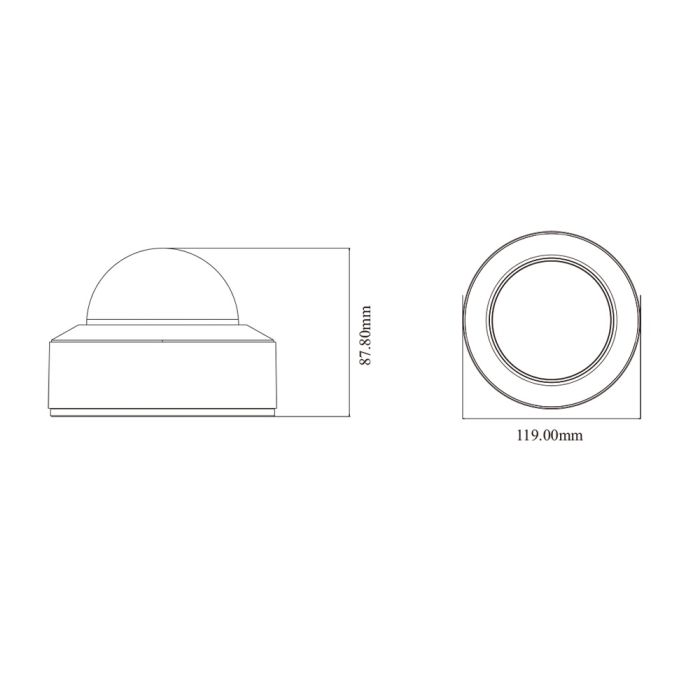 IP-відеокамера 8Mp TVT TD-9581E3B (D/PE/AR2) f=2.8mm з мікрофоном