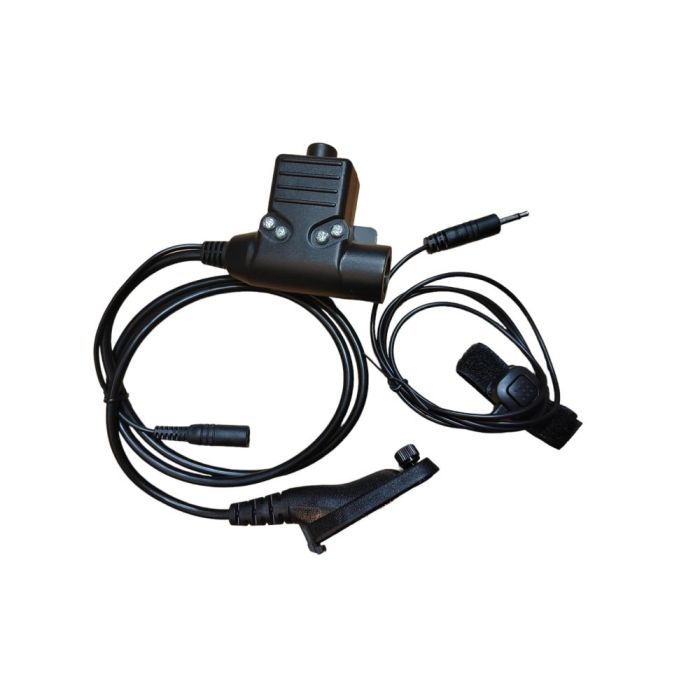 Кнопка PTT для радіостанцій Motorola DP4400, DP4800 + пальцева кнопка до навушників Earmor/Sordin/Peltor