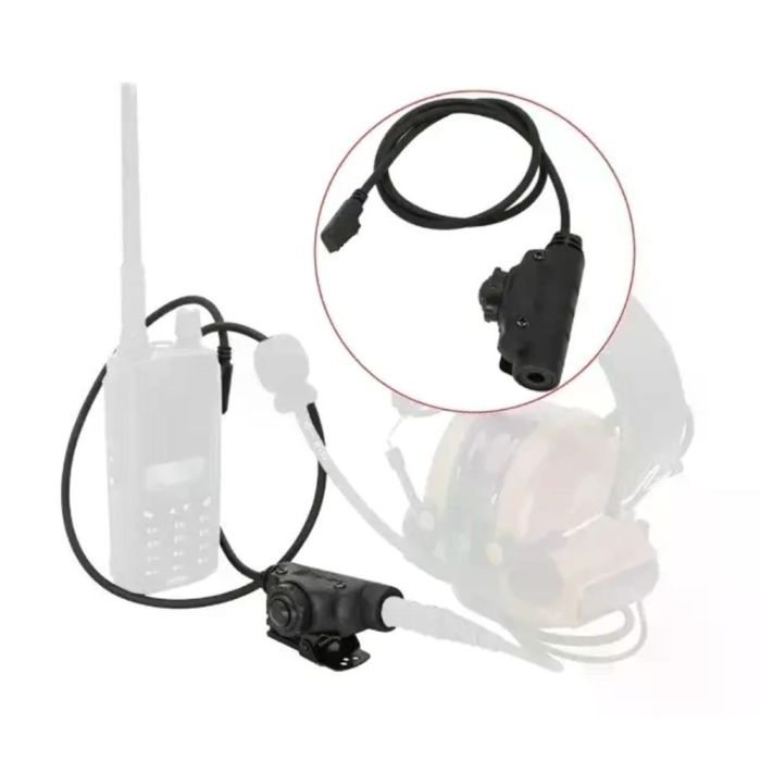 Кнопка PTT для радіостанцій Motorola DP4400, DP4800 + пальцева кнопка до навушників Earmor/Sordin/Peltor