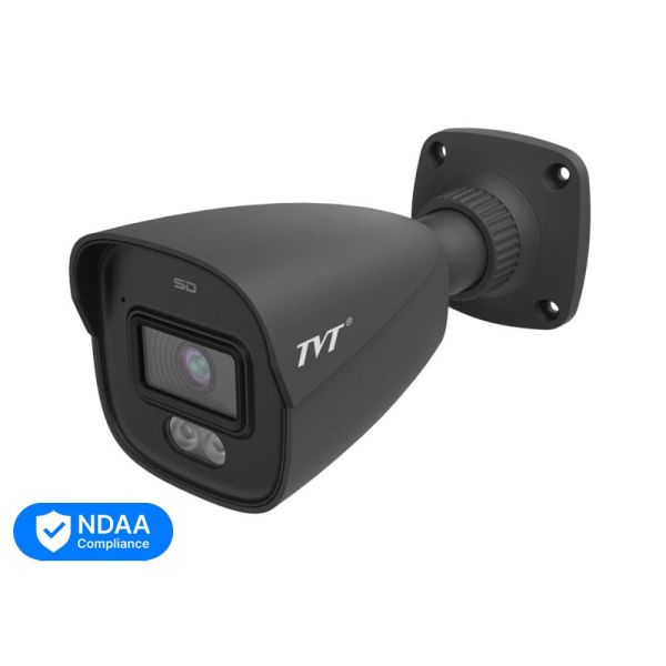 IP-відеокамера 4Mp TVT TD-9441S4-C(D/PE/AW2) Black f=2.8mm, ІЧ+LED-підсвічування, з мікрофоном