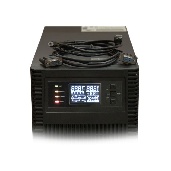 Джерело безперебійного живлення Kraft KRF-T6000VA/6000W(LCD) Pro Online UPS з вбудованими акумуляторними батареями
